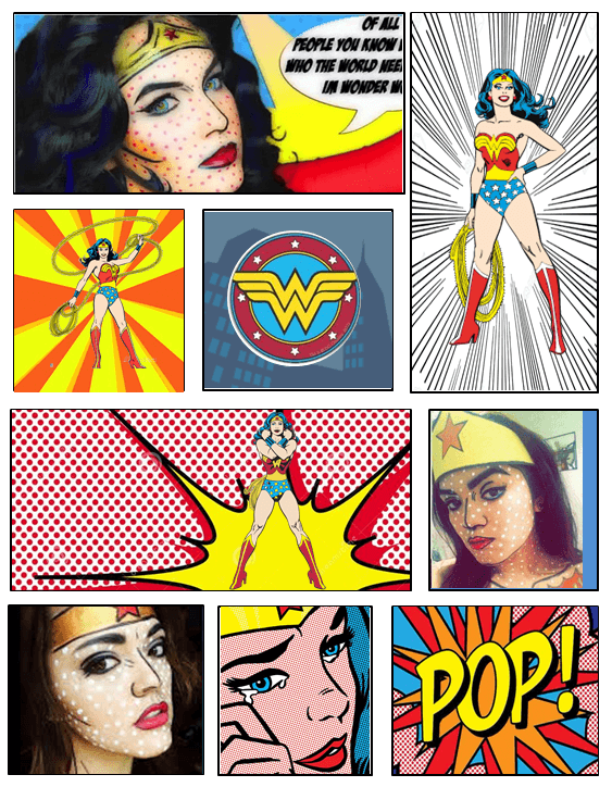 Wonder Woman Costume and Pop Art Makeup Tutorial